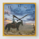 Search for western horse clocks Sunset