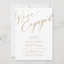 Search for white and gold engagement party invitations We are engaged
