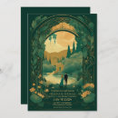 Search for emerald green wedding invitations Gold
