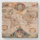 Search for old world map coasters Retro