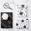 Search for black and white christmas tree wrapping paper Scandinavian style