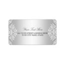 Search for silver damask wedding return address labels White