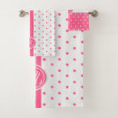 Search for pink white polka dot bath towels Stylish