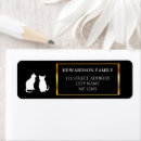 Search for black cats return address labels Cat lovers