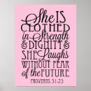 Search for she is clothed strength dignity posters Christian