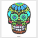 Search for gold skull stickers Dia de los muertos