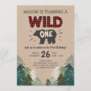 Search for lumberjack wild one birthday invitations Forest