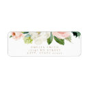 Search for peach floral return address labels Watercolor