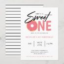 Search for sweet one doughnut birthday invitations Cute