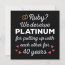 Search for 40th wedding anniversary invitations Ruby