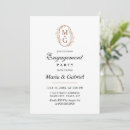 Search for monogram engagement party invitations Classy