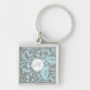 Search for blue damask key rings Initials