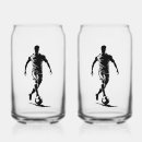 Search for soccer beer glasses Black and white