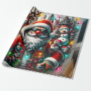 Search for rudolph the red nosed reindeer wrapping paper Santa claus