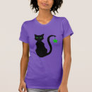 Search for happy halloween womens tshirts Black cat