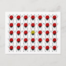 Search for beetles horizontal postcards Red
