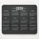 Search for office calendar mouse mats Black and white