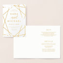 Search for gold foil geometric wedding invitations Elegant