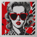 Search for red sunglasses posters Woman