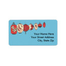 Search for china return address labels Red