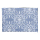 Search for snowflake pattern pillowcases Blue