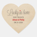 Search for red heart save the date stickers Modern