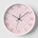 Search for pink floral pattern clocks White