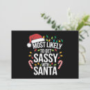 Search for sassy christmas cards Santa