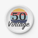 Search for 50th birthday plates Vintage
