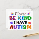 Search for autism support postcards Be kind