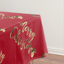 Search for gold and red christmas tablecloths Pattern