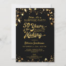 Search for womans 50th birthday invitations Black and gold