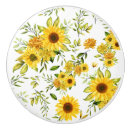 Search for sunflower knobs and pulls Watercolor