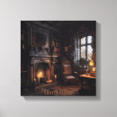 Search for haunted house canvas prints Black