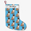 Search for funny dog christmas stockings Pug