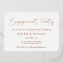 Search for gold foil engagement party invitations Minimalist