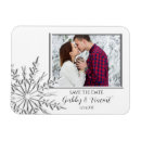 Search for winter save the date magnets Snowflake