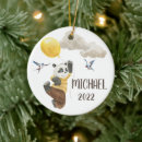 Search for panda christmas tree decorations Watercolor