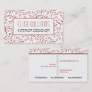 Search for leaves pattern business cards Interior designer