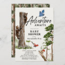 Search for adventure awaits baby boy shower invitations Forest