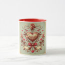 Search for vintage valentine mugs Red