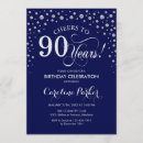 Search for blue and silver birthday invitations Navy