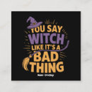 Search for witch business cards Funny
