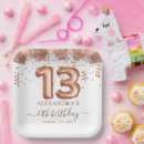 Search for 13th birthday plates Rose gold
