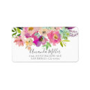 Search for with flowers return address labels Pretty