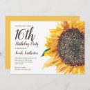 Search for sunflower sweet 16 invitations 16 years old