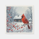 Search for red cardinal napkins Wildlife