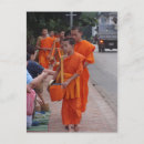 Search for alms postcards Luang prabang
