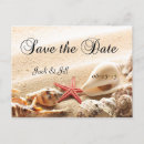 Search for sea shells save the dates Starfish