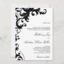 Search for black white damask wedding invitations Modern